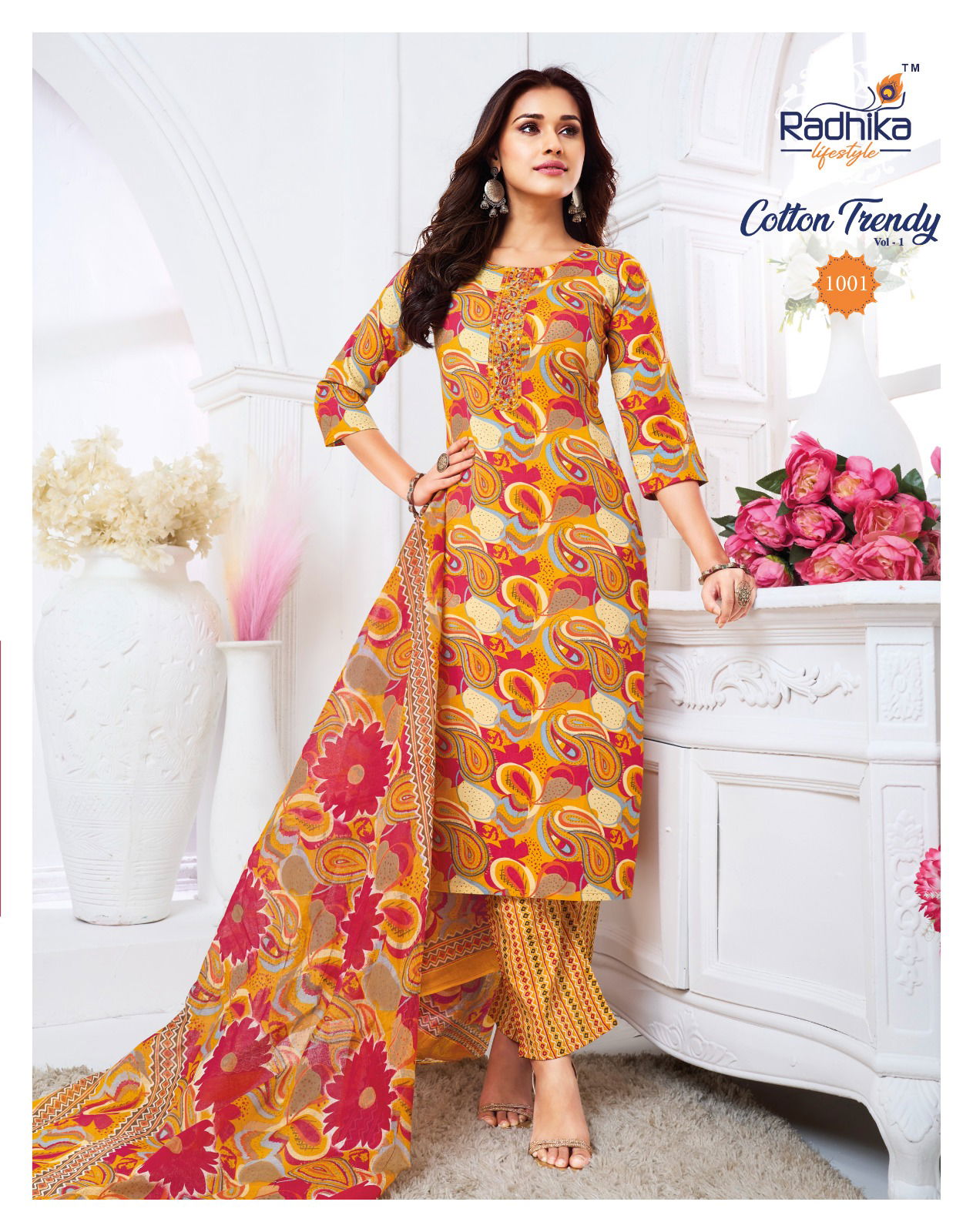 Cotton Trendy  Vol 1 By Radhika Top Bottom With Dupatta Exporters In India